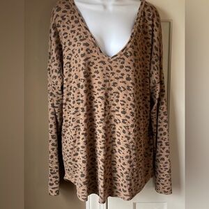 Abercrombie Leopard V-Neck Women's Top